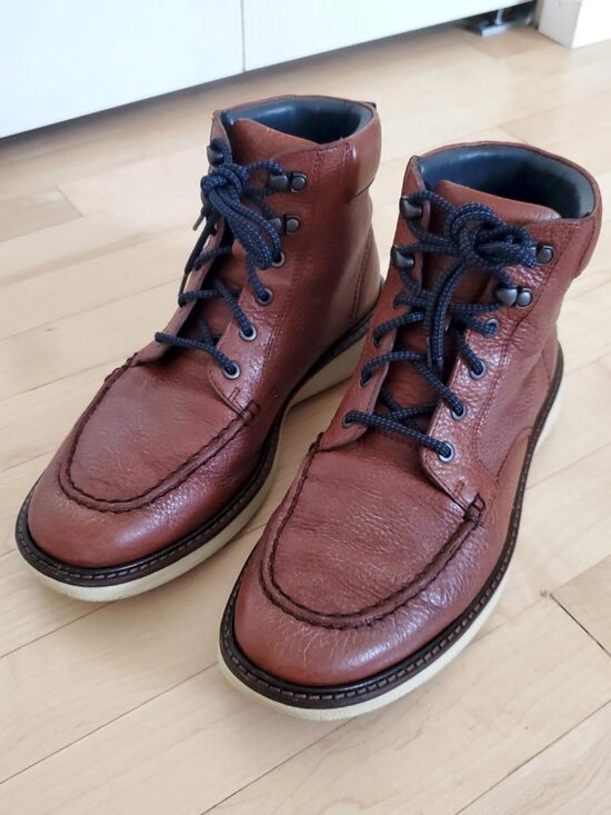 ECCO Cognac Leather Boots - 8.5 main image 6